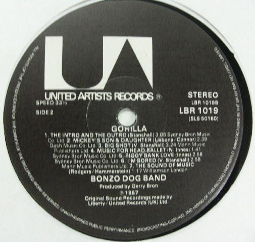 The Bonzo Dog Band - Gorilla | United Artists Records (LBR 1019) - 4 The Bonzo Dog Band - Gorilla | United Artists Records (LBR 1019) - 4