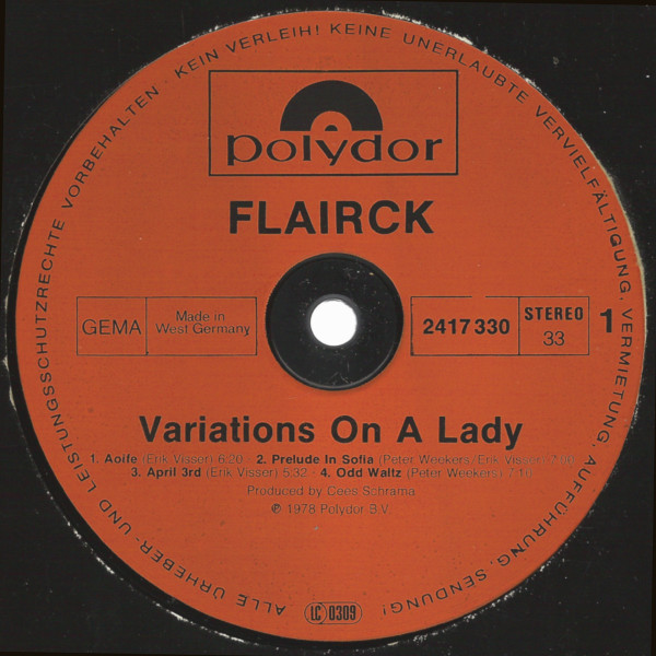 Flairck - Variations On A Lady | Polydor (2417 330) - 3
