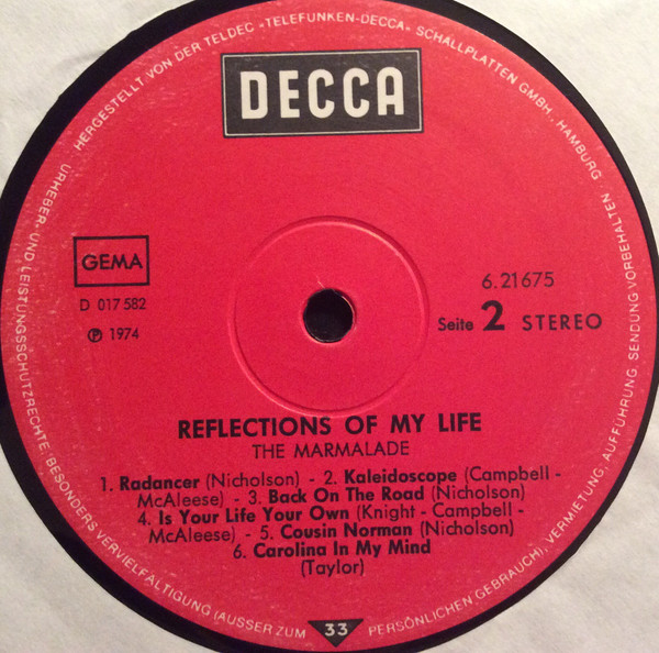 The Marmalade - Reflections Of My Life And Other Great Songs | Decca (6.21675) - 4