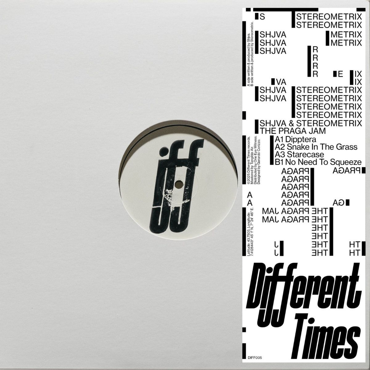 Shjva , Stereometrix - Shjva, Stereometrix – The Praga Jam | Different Times (DIFF005) - main