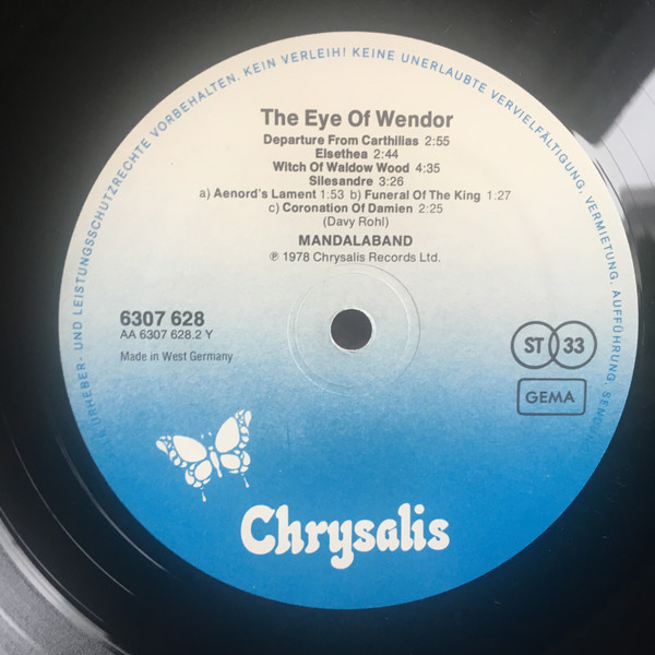 Mandalaband - The Eye Of Wendor: Prophecies | Chrysalis (6307 628) - 6