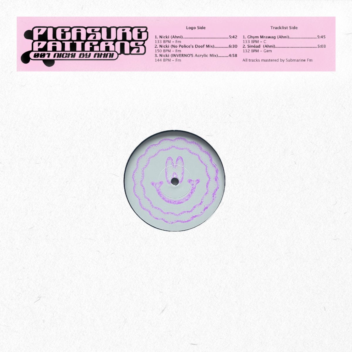Ahni - Nicki | Pleasure Patterns (PP001) - main
