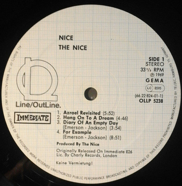The Nice - Nice | Line/OutLine (OLLP 5238) - 3 The Nice - Nice | Line/OutLine (OLLP 5238) - 3