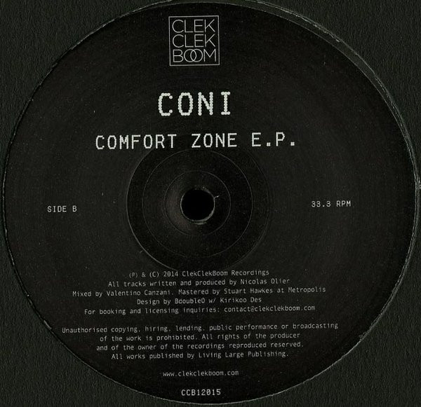 Coni - Comfort Zone E.P. | ClekClekBoom Recordings (CCB12015) - 2 Coni - Comfort Zone E.P. | ClekClekBoom Recordings (CCB12015) - 2