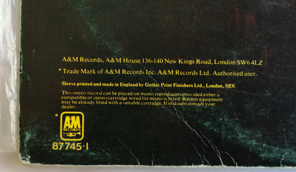 Rick Wakeman - Journey To The Centre Of The Earth | A&M Records (87.745-I) - 21 Rick Wakeman - Journey To The Centre Of The Earth | A&M Records (87.745-I) - 21