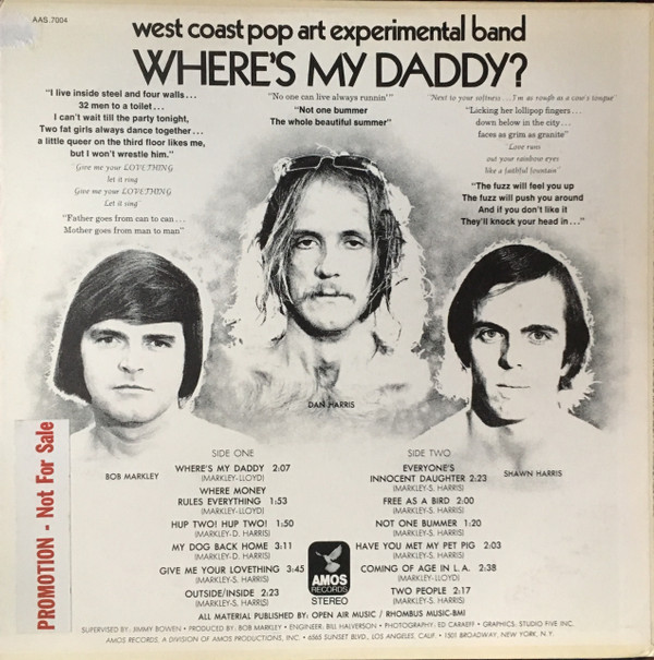 West Coast Pop Art Experimental Band - Where's My Daddy? | Amos Records (AAS.7004) - 2 West Coast Pop Art Experimental Band - Where's My Daddy? | Amos Records (AAS.7004) - 2
