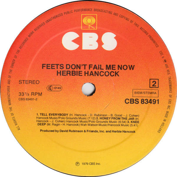 Herbie Hancock - Feets Don't Fail Me Now | CBS (CBS 83491) - 4