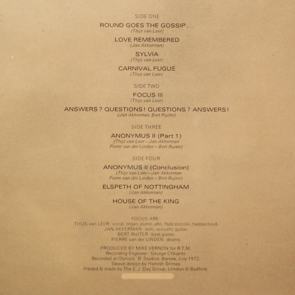 Focus - Focus 3 | Disc'Az (STEC 141 et 142) - 4