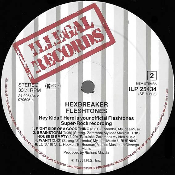 The Fleshtones - Hexbreaker! | Illegal Records (ILP 25434) - 4