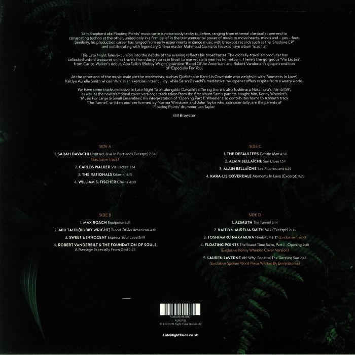 Floating Points - LateNightTales | LateNightTales (ALNLP52) - 2