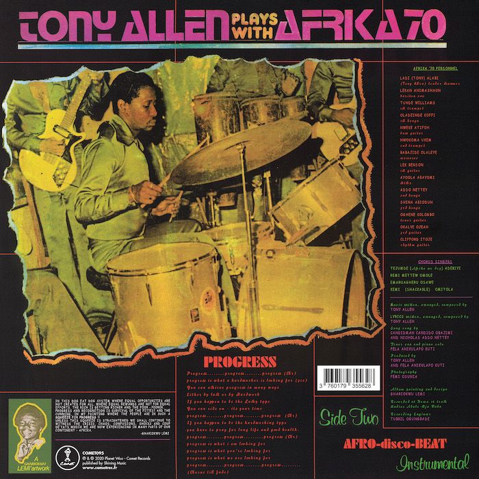 Tony Allen Plays With Africa 70 - Progress | Coconut (COMET095) - 2 Tony Allen Plays With Africa 70 - Progress | Coconut (COMET095) - 2