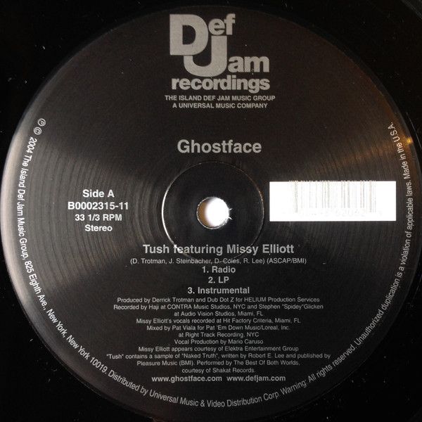 Ghostface Killah - Tush / Holla | Def Jam Recordings (B0002315-11) - main Ghostface Killah - Tush / Holla | Def Jam Recordings (B0002315-11) - main