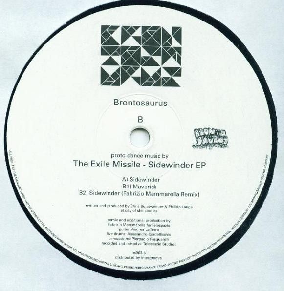 The Exile Missile - Sidewinder EP | Brontosaurus (bs003-6) - main The Exile Missile - Sidewinder EP | Brontosaurus (bs003-6) - main