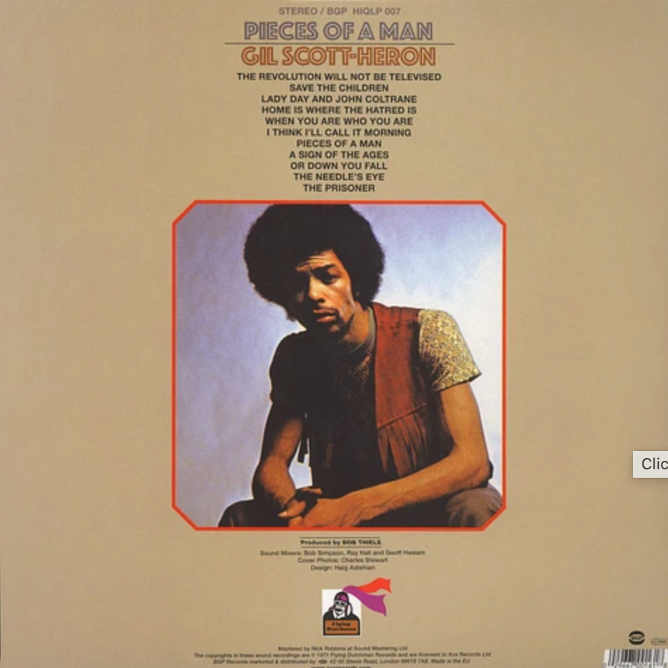 Gil Scott-Heron - Pieces Of A Man | Flying Dutchman (HIQLP 007) - 2