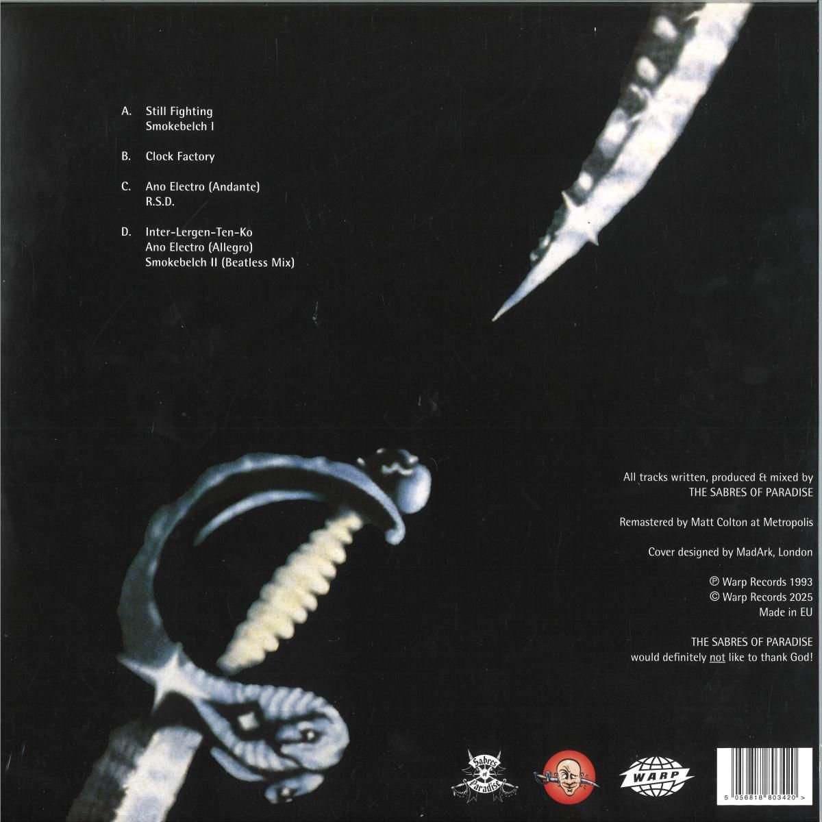 The Sabres Of Paradise - Sabresonic | Warp Records (WARPLP16R) - 2 The Sabres Of Paradise - Sabresonic | Warp Records (WARPLP16R) - 2