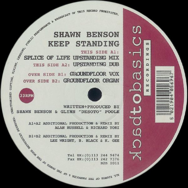 Shawn Benson - Keep Standing | Back To Basics (B2B 1011) - main