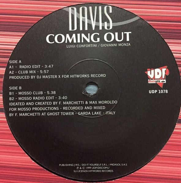 Davis - Coming Out | UDP (UDP 1078) - main
