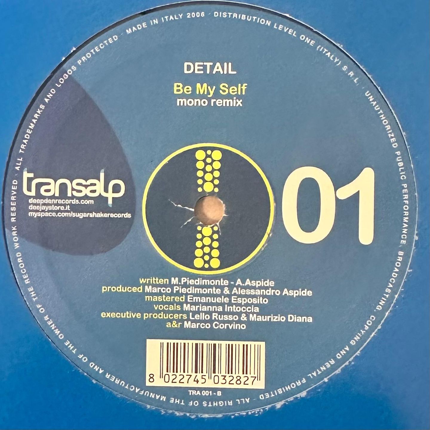 Detail - Be My Self | Transalp (TRA 001) - main