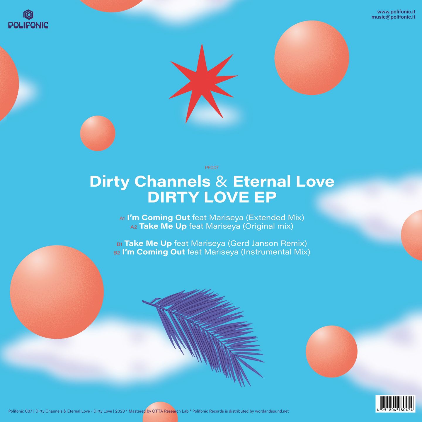 Dirty Channels , Eternal Love - Dirty Love EP | Polifonic (PF007V) - 2