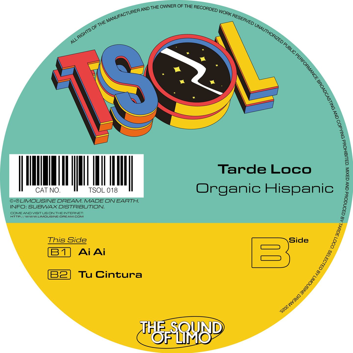 Tarde Loco - Organic Hispanic | Limousine Dream (TSOL018) - main Tarde Loco - Organic Hispanic | Limousine Dream (TSOL018) - main