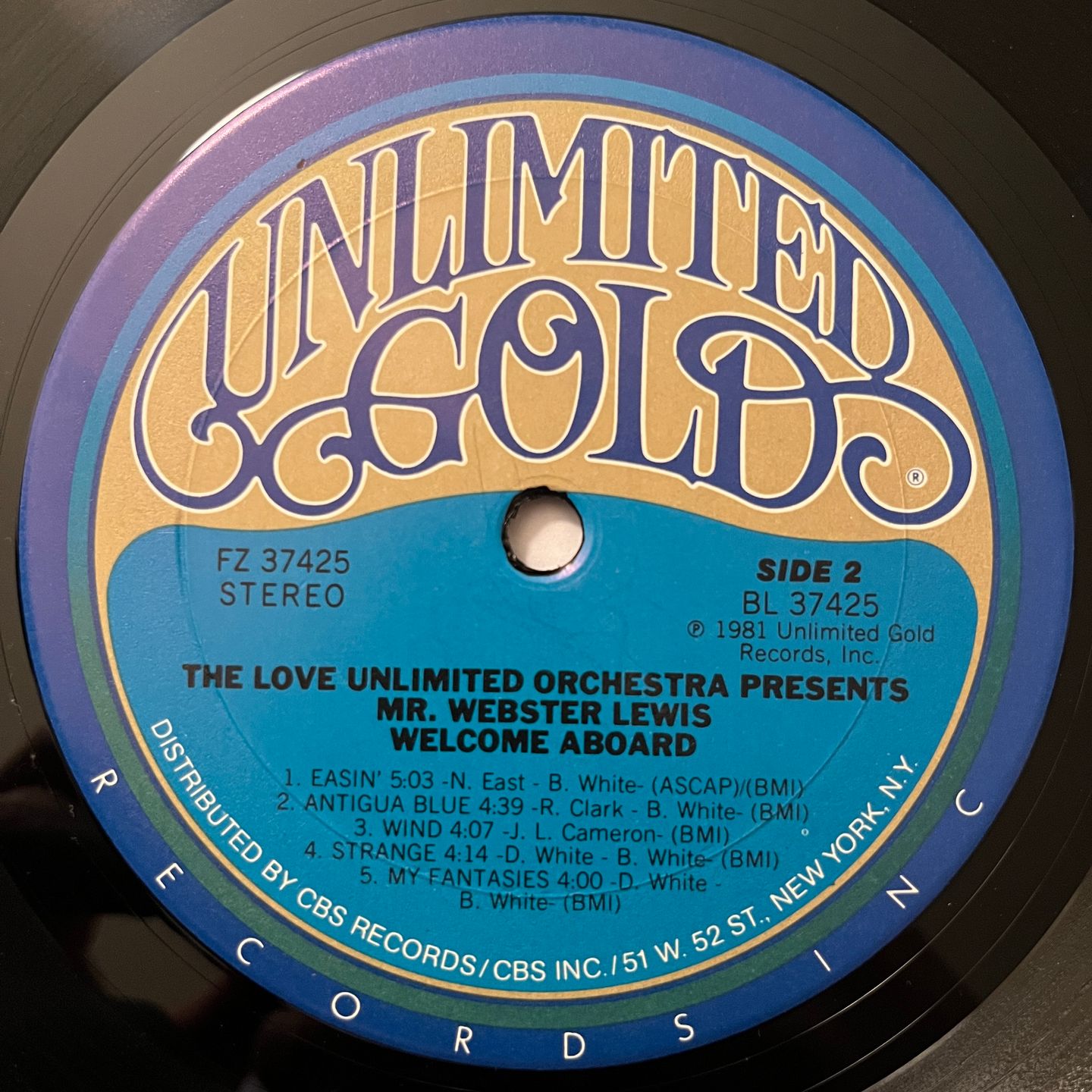 Love Unlimited Orchestra Presents Webster Lewis - Welcome Aboard | Unlimited Gold (FZ 37425) - 4
