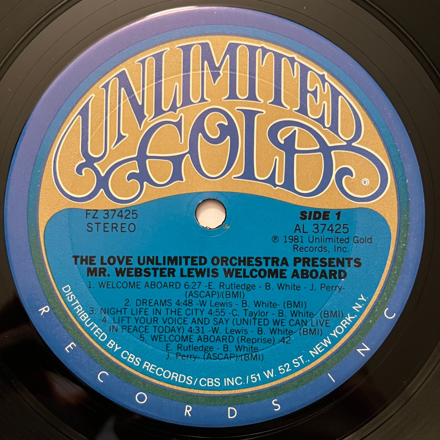 Love Unlimited Orchestra Presents Webster Lewis - Welcome Aboard | Unlimited Gold (FZ 37425) - 3