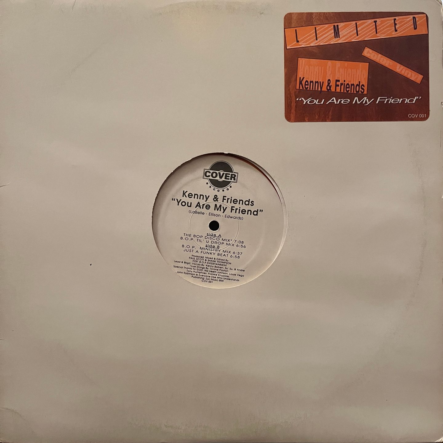 Kenny & Friends - You Are My Friend | Cover Records (COV 001) - 4