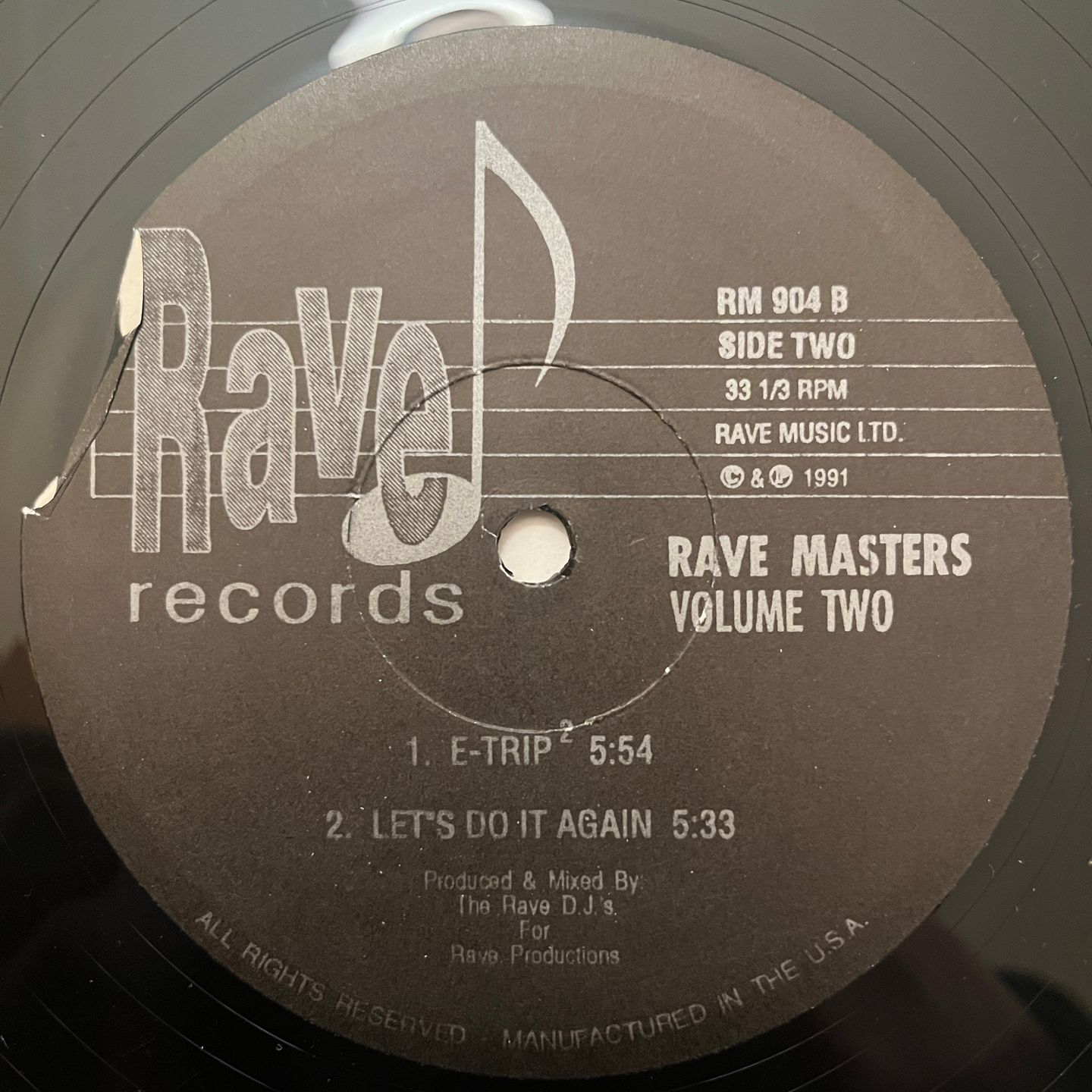Rave Masters  &  Carl Cox  &  Todd Terry  &  9-10-Boy - Volume Two | Rave Records (RM 904) - 2