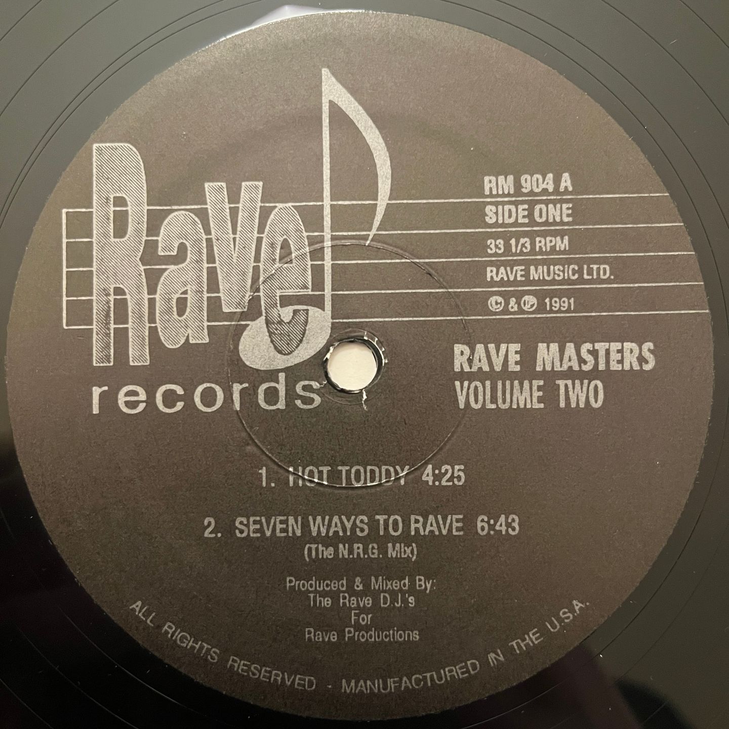 Rave Masters  &  Carl Cox  &  Todd Terry  &  9-10-Boy - Volume Two | Rave Records (RM 904) - main