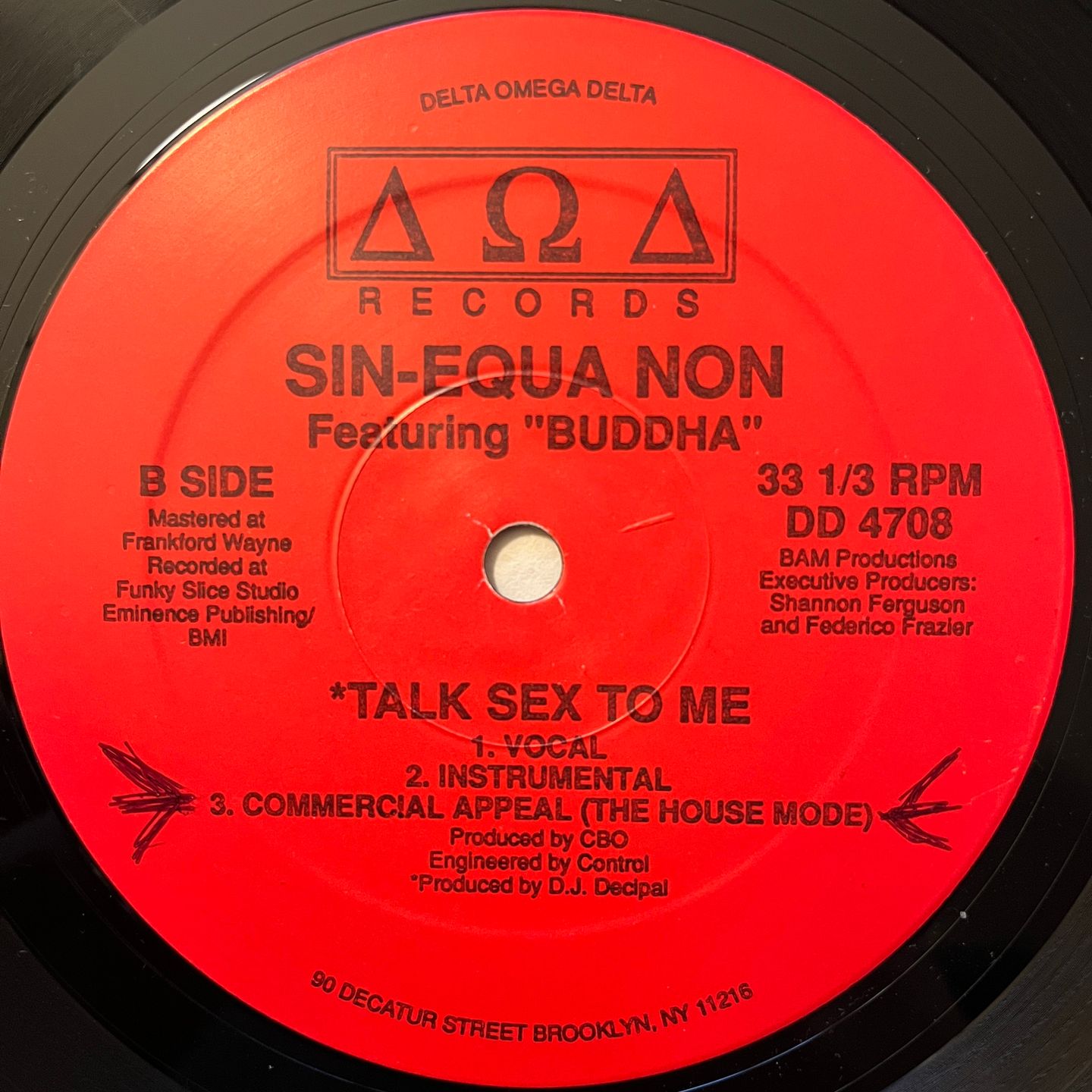 Sin-Equa Non - I Can't Do It Alone | ∆ Ω ∆ Records (DD 4708) - 2
