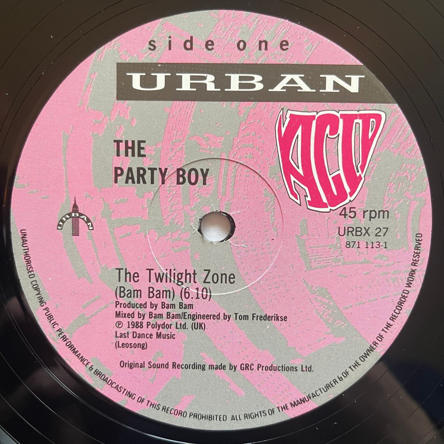 The Party Boy - The Twilight Zone | Urban (URBX 27) - 2
