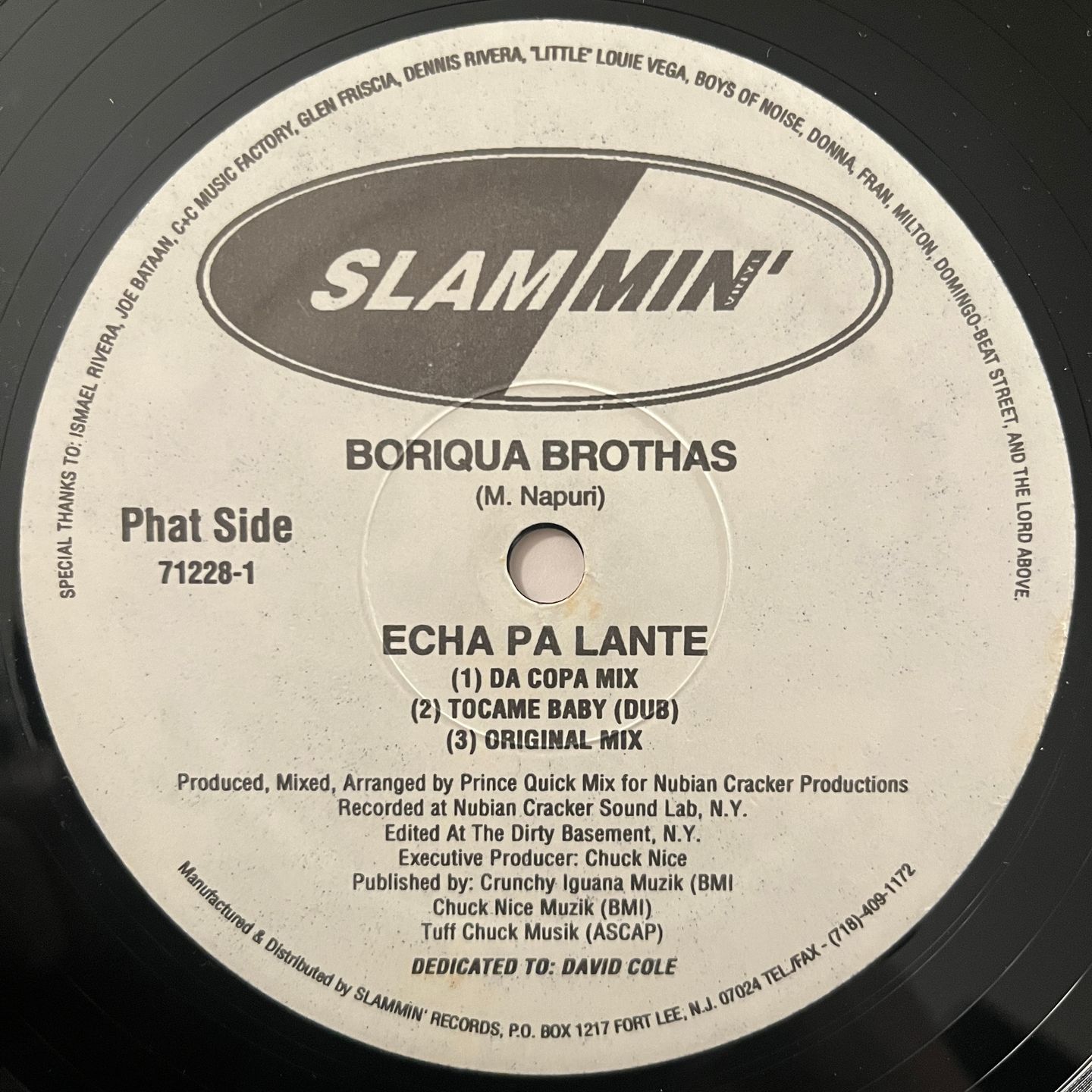 Boriqua Brothas - Echa Pa Lante | Slammin' Records (71228-1) - main