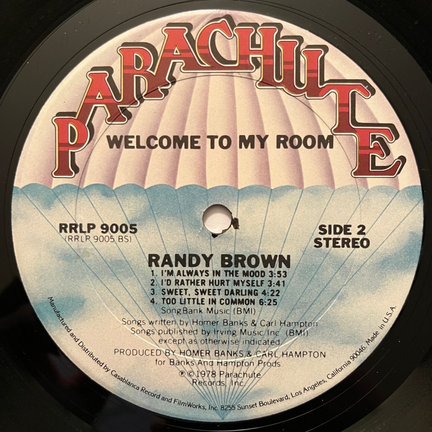 Randy Brown - Welcome To My Room | Parachute Records (RRLP 9005) - 4