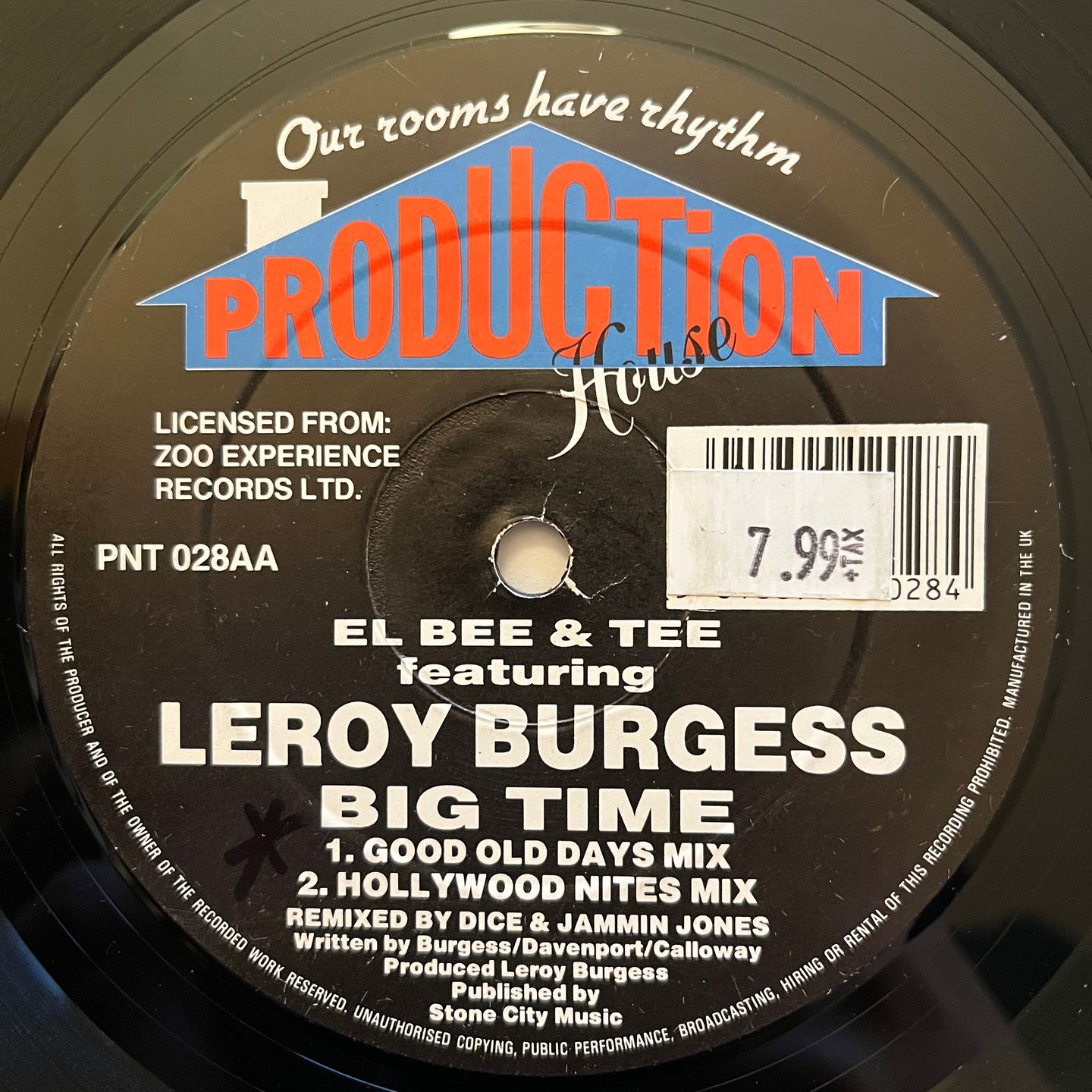 El Bee & Tee Featuring Leroy Burgess - Big Time | Production House (PNT 028) - 3