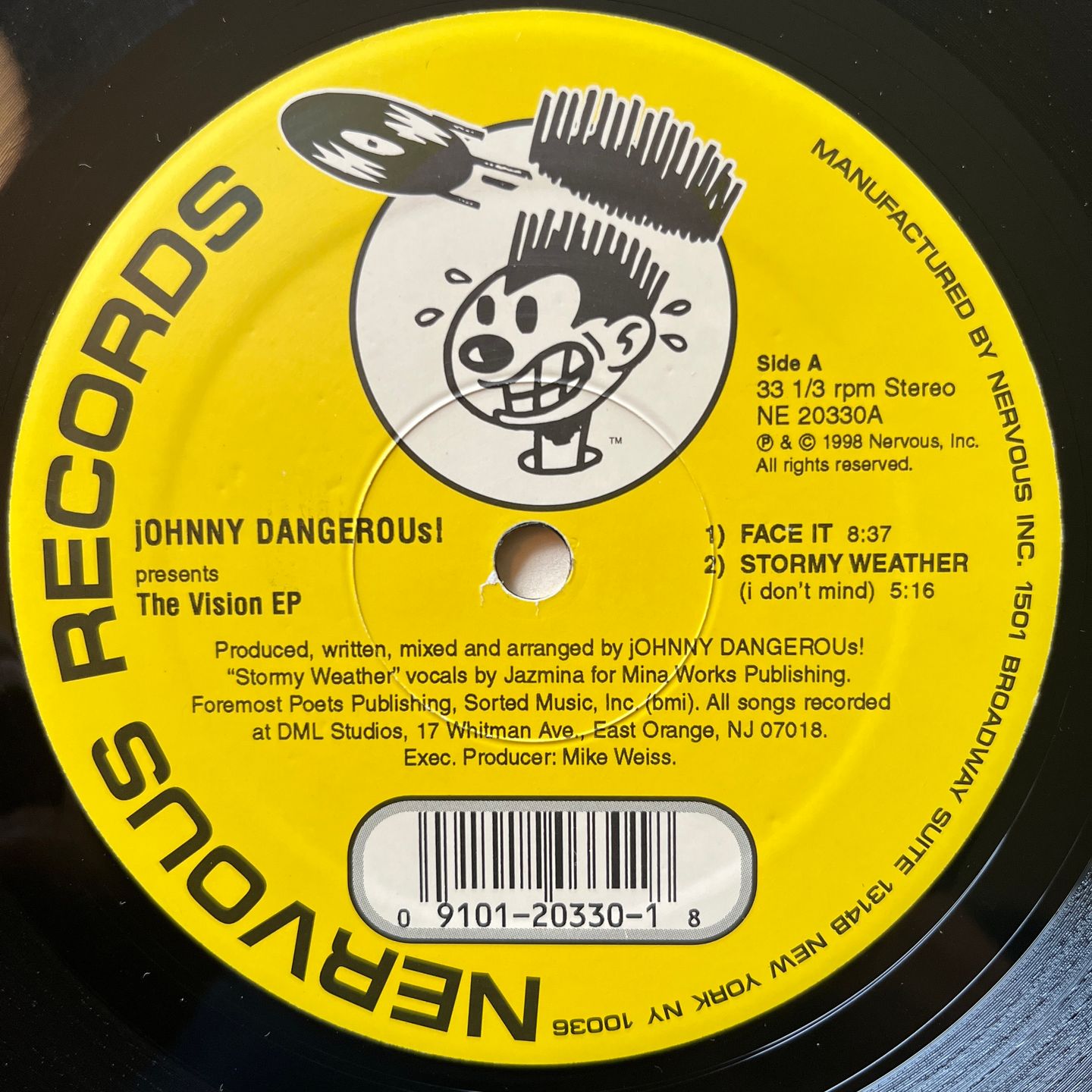 Johnny Dangerous - The Vision EP | Nervous Records (NE 20330) - main
