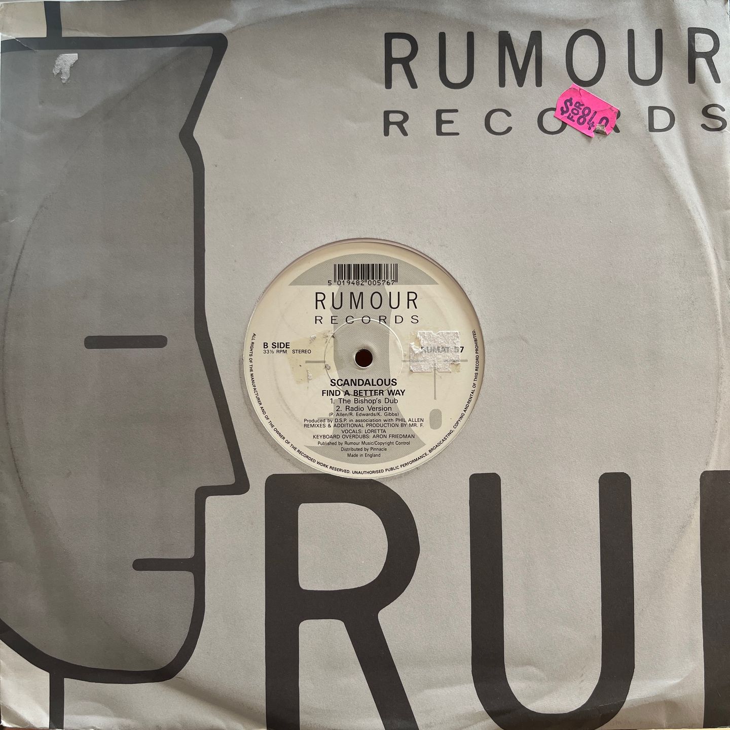 Scandalous - Find A Better Way | Rumour Records (RUMAT 57) - main Scandalous - Find A Better Way | Rumour Records (RUMAT 57) - main