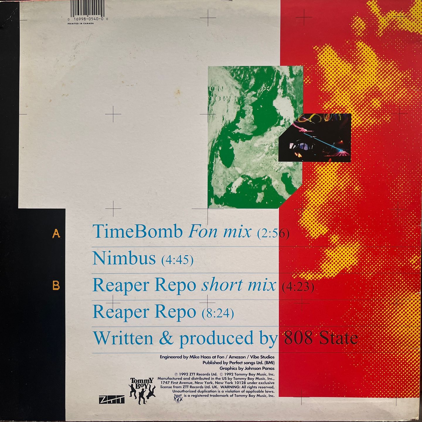 808 State - TimeBomb / Nimbus / Reaper Repo | Tommy Boy (TB 540) - 2 808 State - TimeBomb / Nimbus / Reaper Repo | Tommy Boy (TB 540) - 2