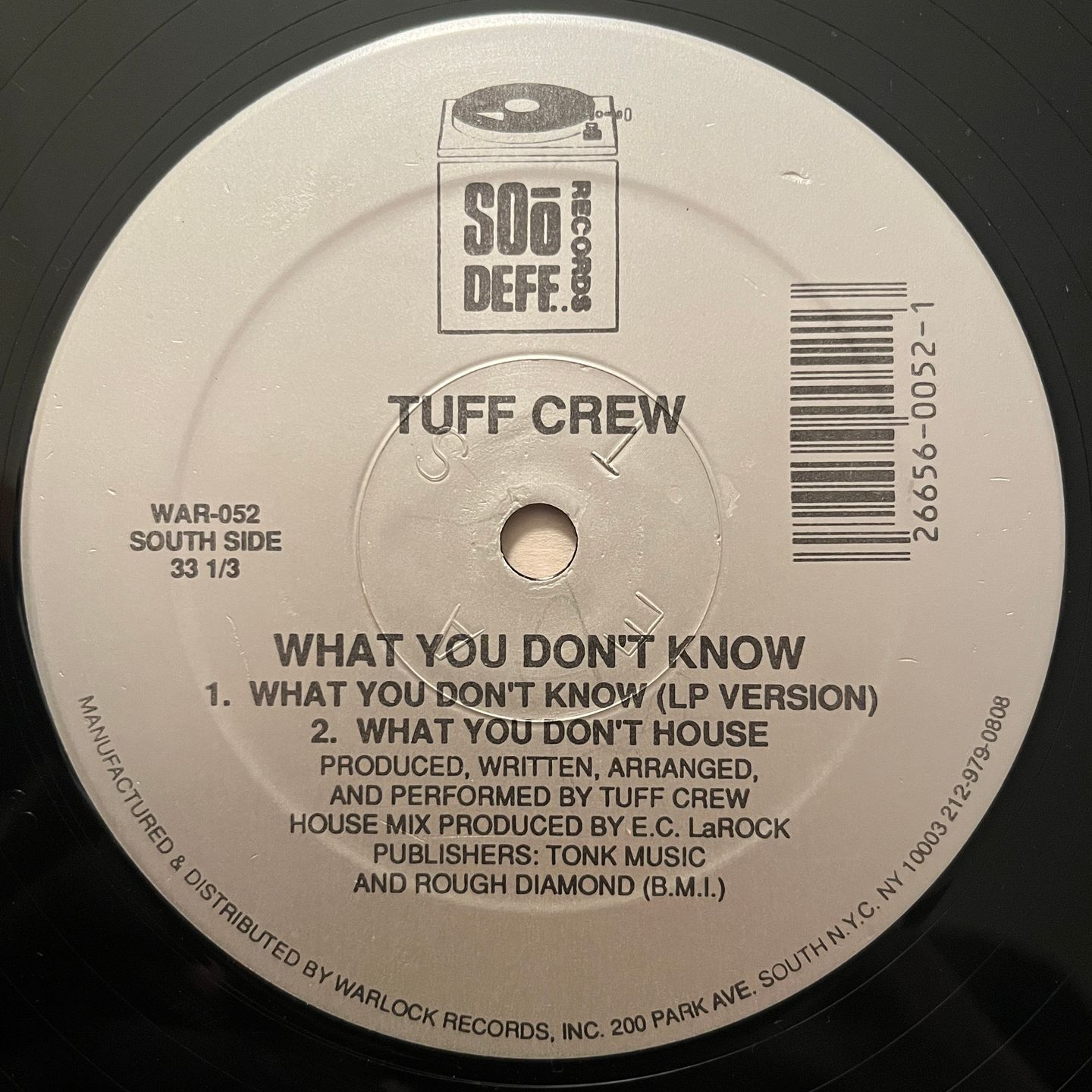 Tuff Crew - She Rides The Pony / What You Don't Know | Soo Deff Records (WAR-052) - 3