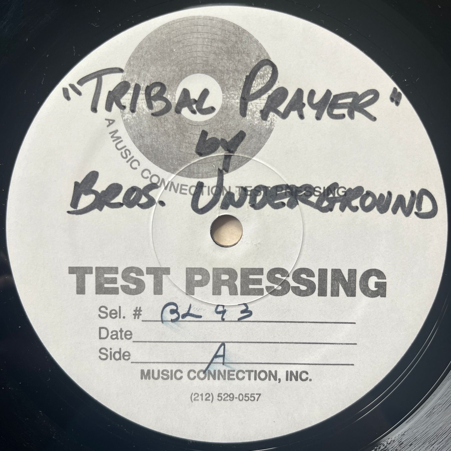 Brothers Underground - Tribal Prayer / Make It Rite | Black Label (BL-93) - main Brothers Underground - Tribal Prayer / Make It Rite | Black Label (BL-93) - main
