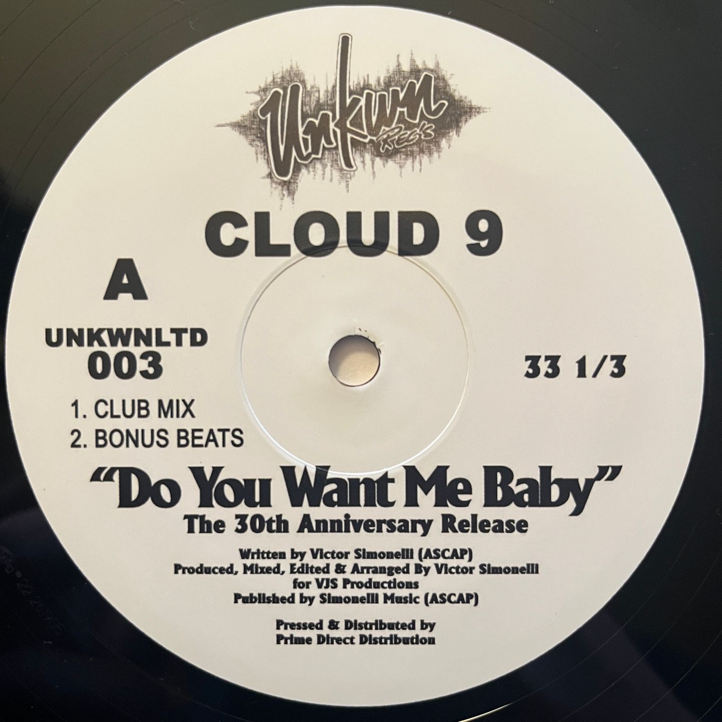 Cloud 9 - Do You Want Me Baby (The 30th Anniversary Release) | Unkwn Rec's (UNKNWLTD003)