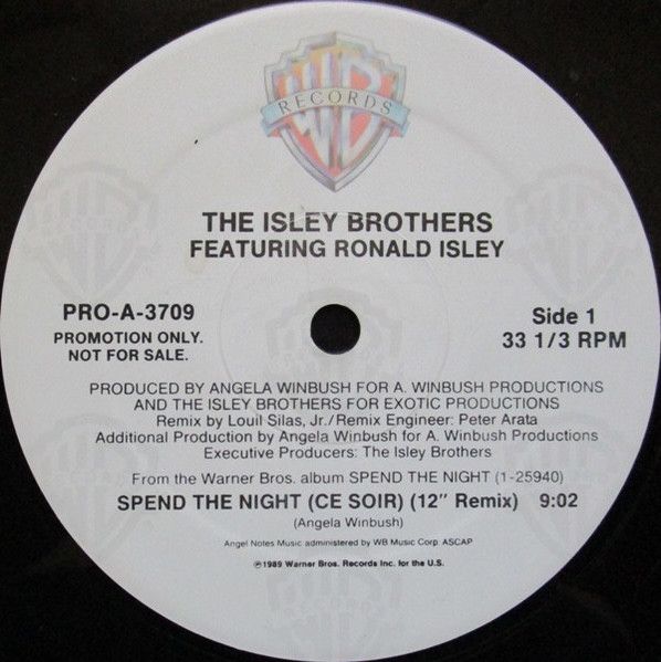 The Isley Brothers Featuring Ronald Isley - Spend The Night (Remix) | Warner Bros. Records (PRO-A-3709) - main
