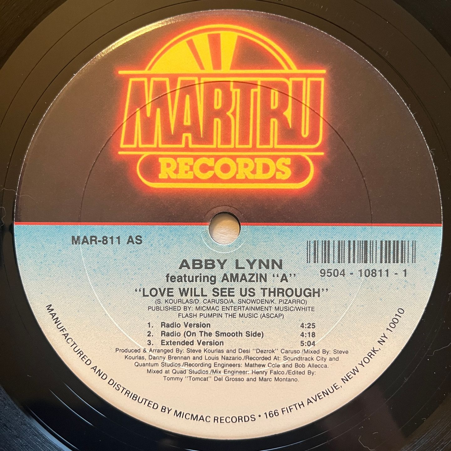 Abby Lynn Featuring Amazin 'A' - Love Will See Us Through | Martru Records (MAR-811) - 2