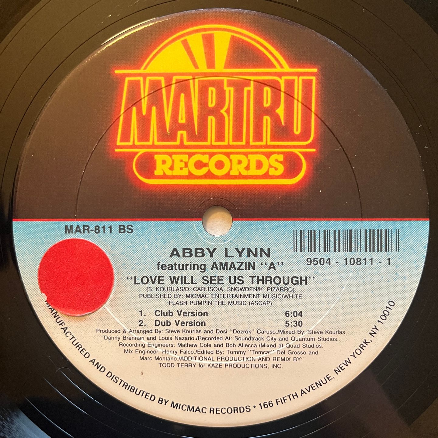 Abby Lynn Featuring Amazin 'A' - Love Will See Us Through | Martru Records (MAR-811) - 3