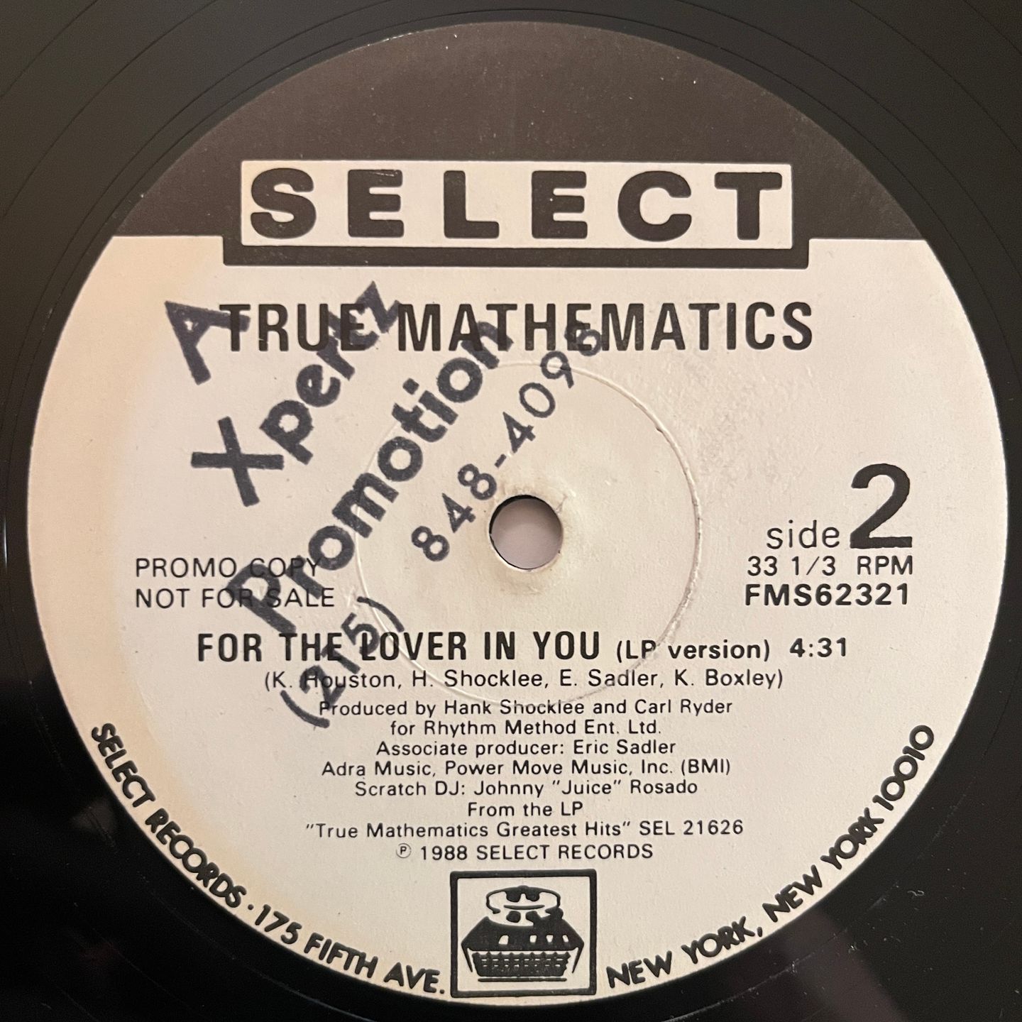 True Mathematics - For The Lover In You | Select Records (FMS62321) - 2