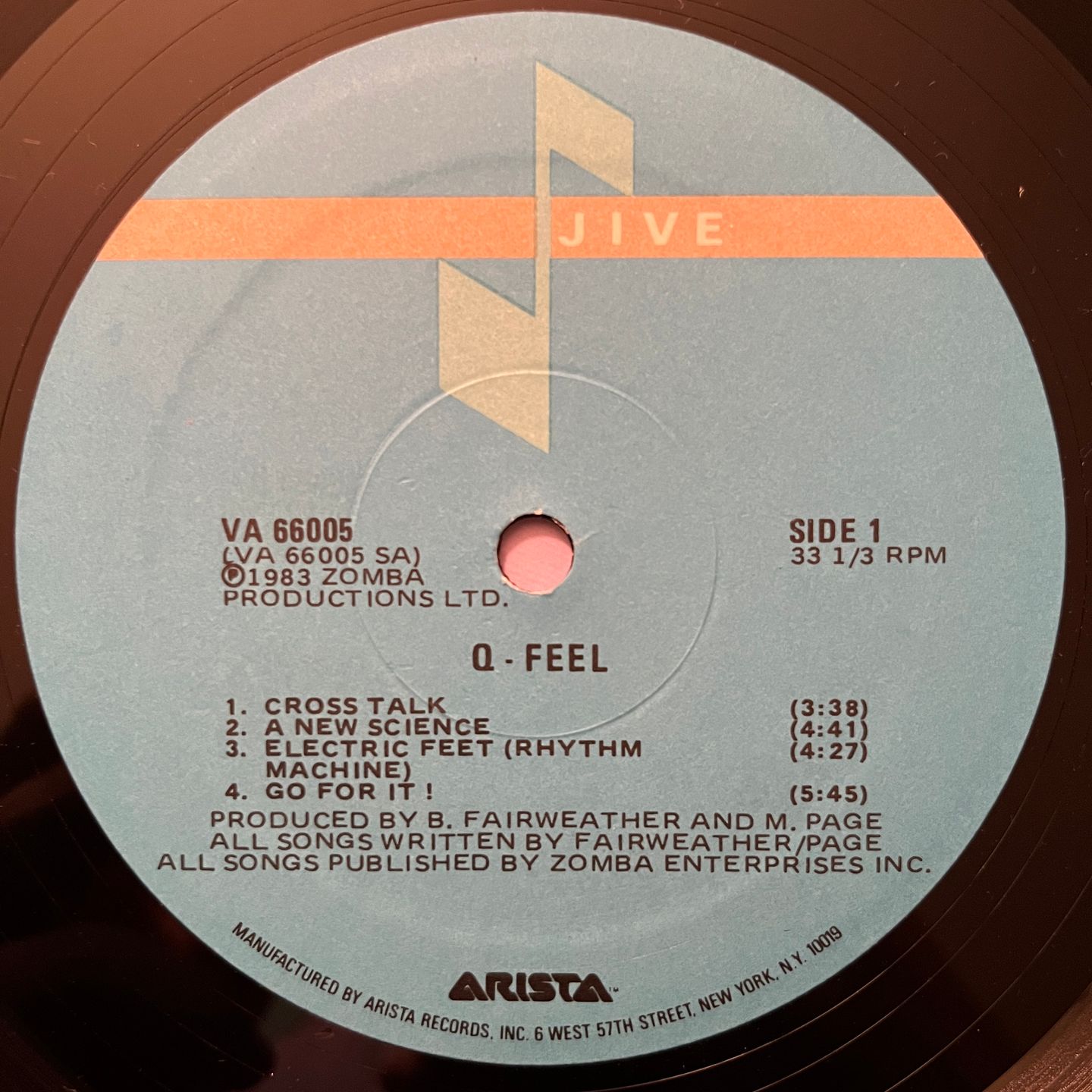 Q-Feel - Q-Feel | Jive (VA 66005) - 3