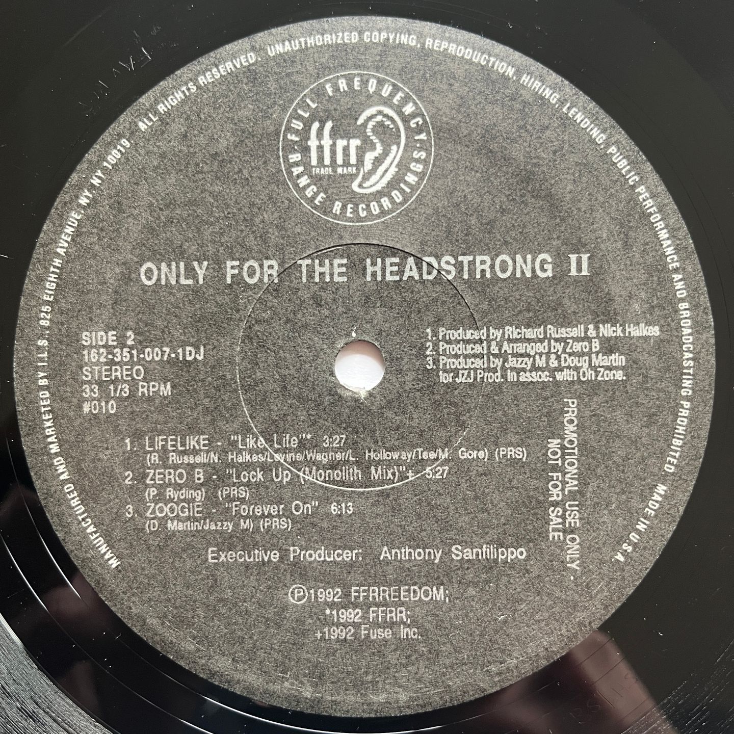 Various - Only For The Headstrong Vol. II | FFRR (162 351 007-1DJ) - 3 Various - Only For The Headstrong Vol. II | FFRR (162 351 007-1DJ) - 3