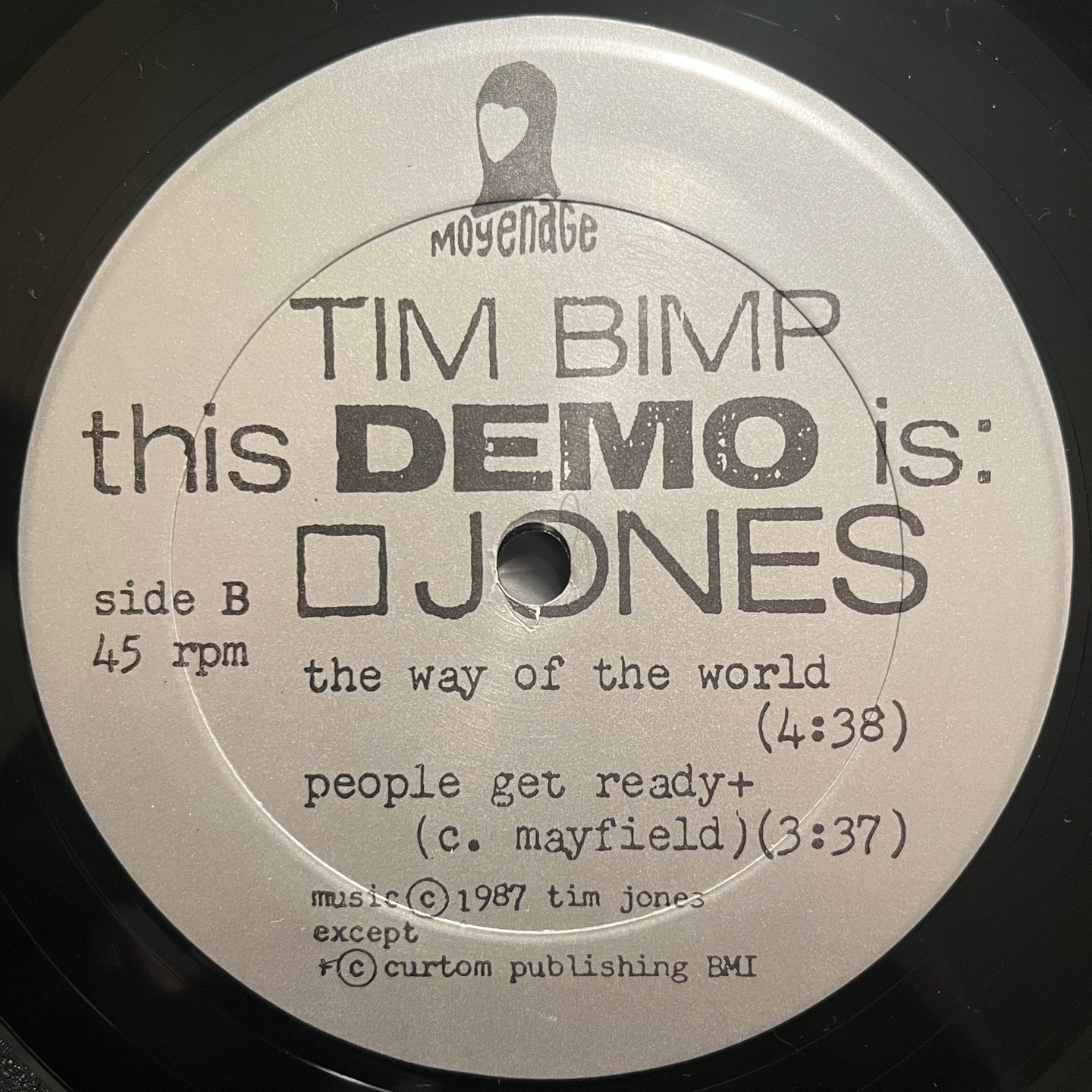 Tim Bimp Jones - This Demo Is Jones | Moyenage Records (777) - 4 Tim Bimp Jones - This Demo Is Jones | Moyenage Records (777) - 4
