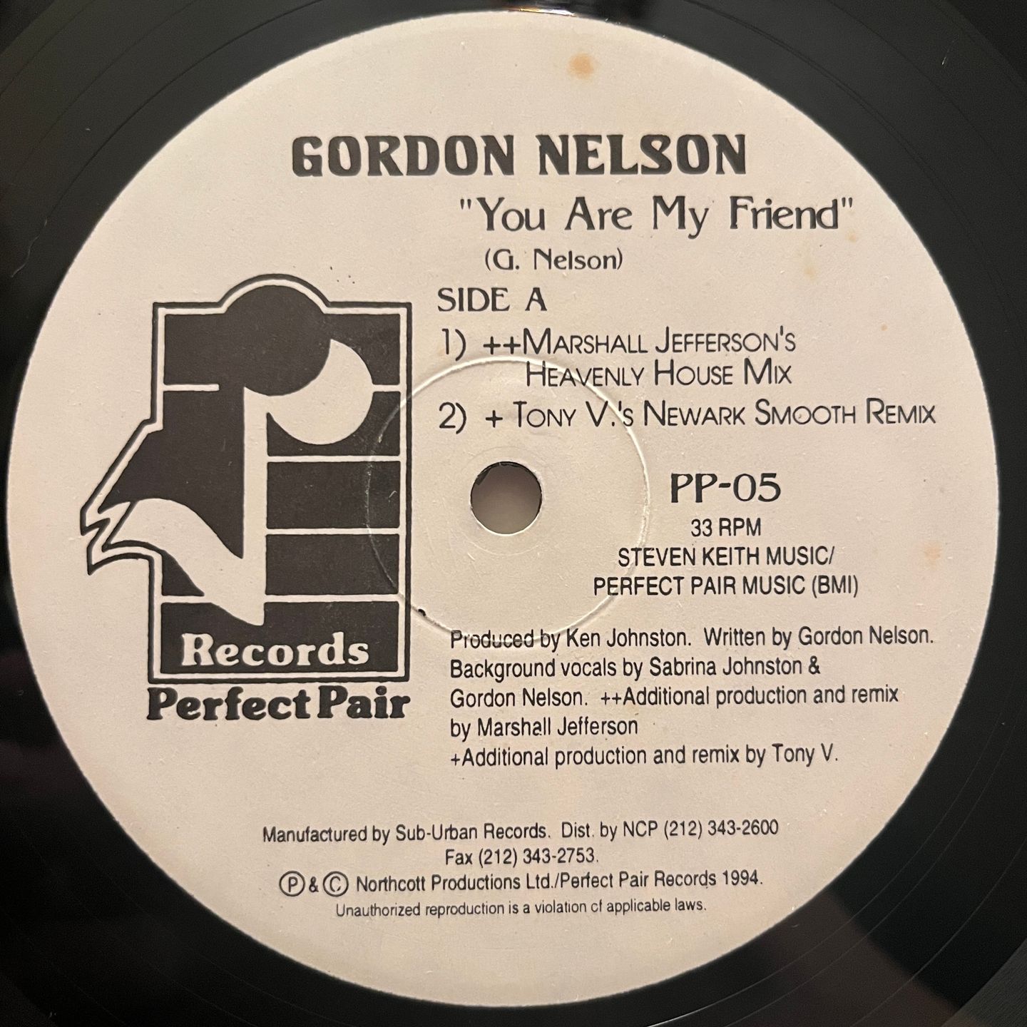 Gordon Nelson - You Are My Friend (Remixes) | Perfect Pair Records (PP-05) - main