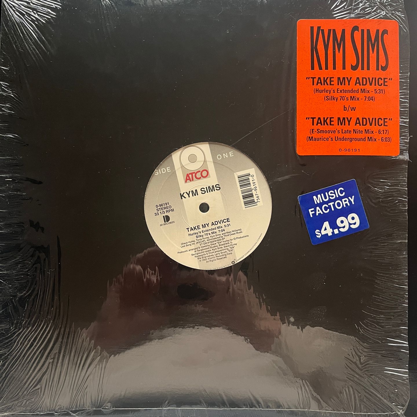 Kym Sims - Take My Advice | ATCO Records (0-96191) - 4