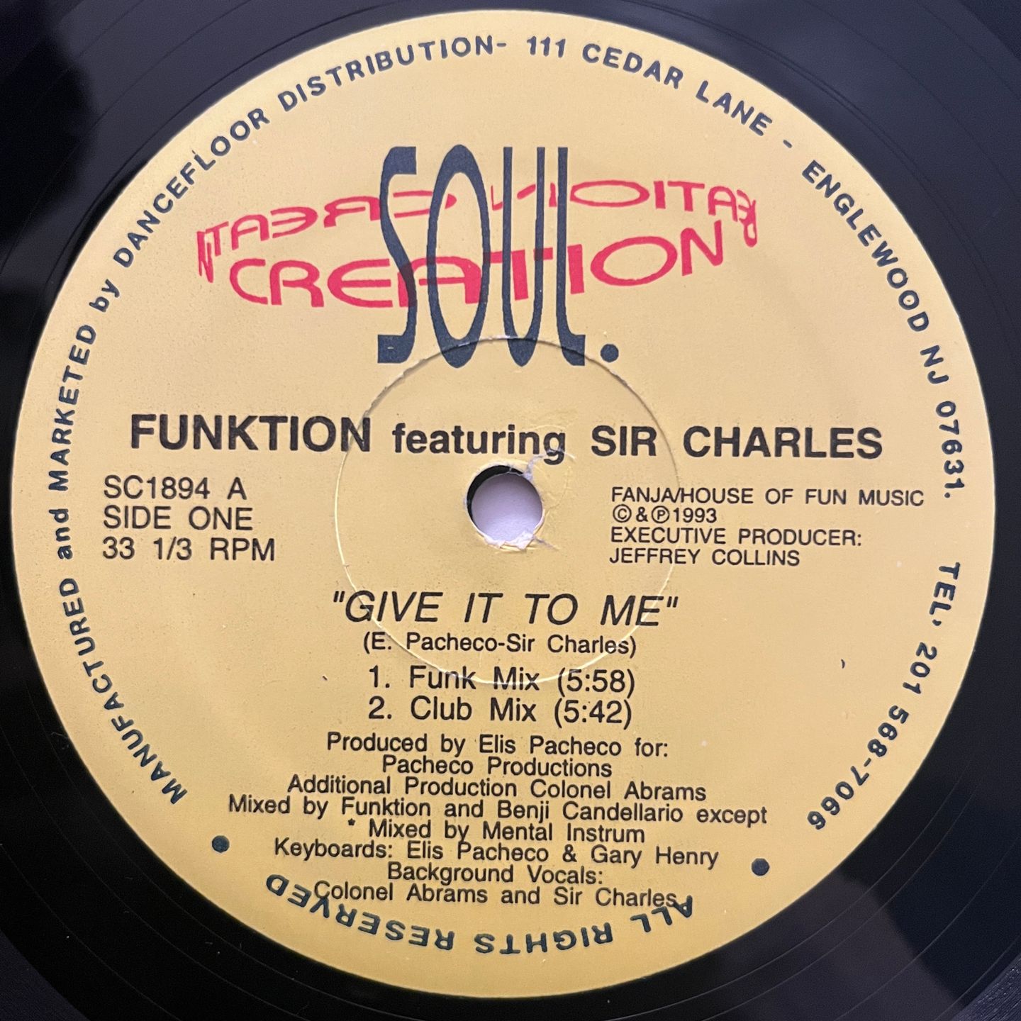 Funktion Featuring Sir Charles - Give It To Me | Soul Creation (SC1894) - main Funktion Featuring Sir Charles - Give It To Me | Soul Creation (SC1894) - main